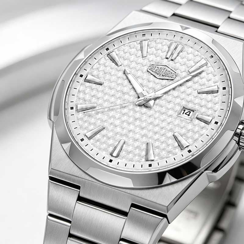 Vintage Watch Collecting - HEROFORCE Silver White Men Wristwatch Automatic