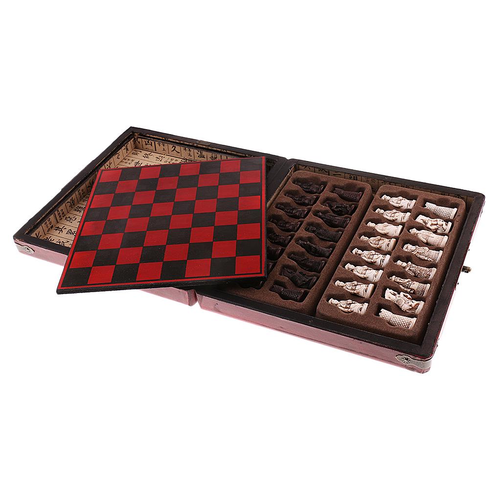 Chinese Chess Set Wooden Minia - đánh giá và giá Vintage Collectible Board Games