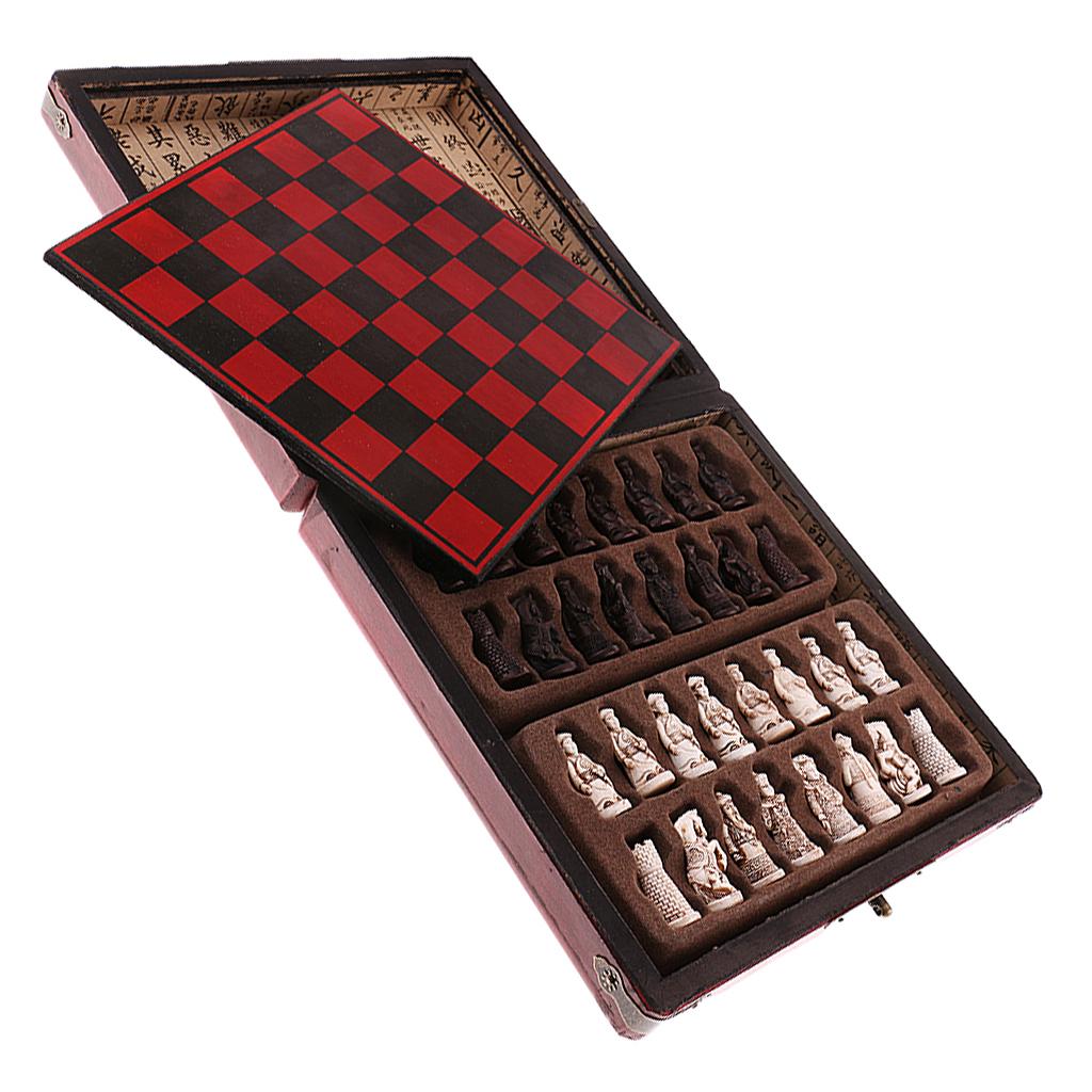 Chinese Chess Set Wooden Minia - đánh giá và giá Vintage Collectible Board Games