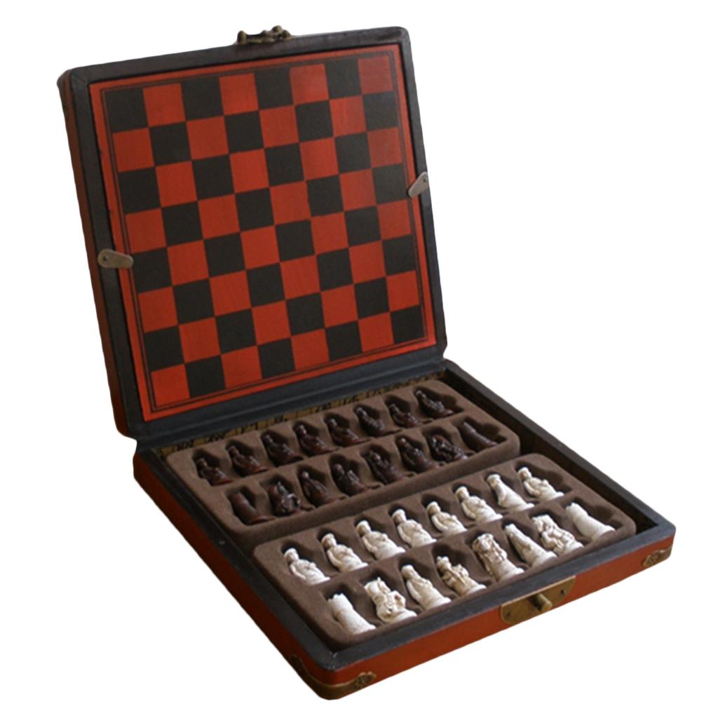 Chinese Chess Set Wooden Minia - đánh giá và giá Vintage Collectible Board Games