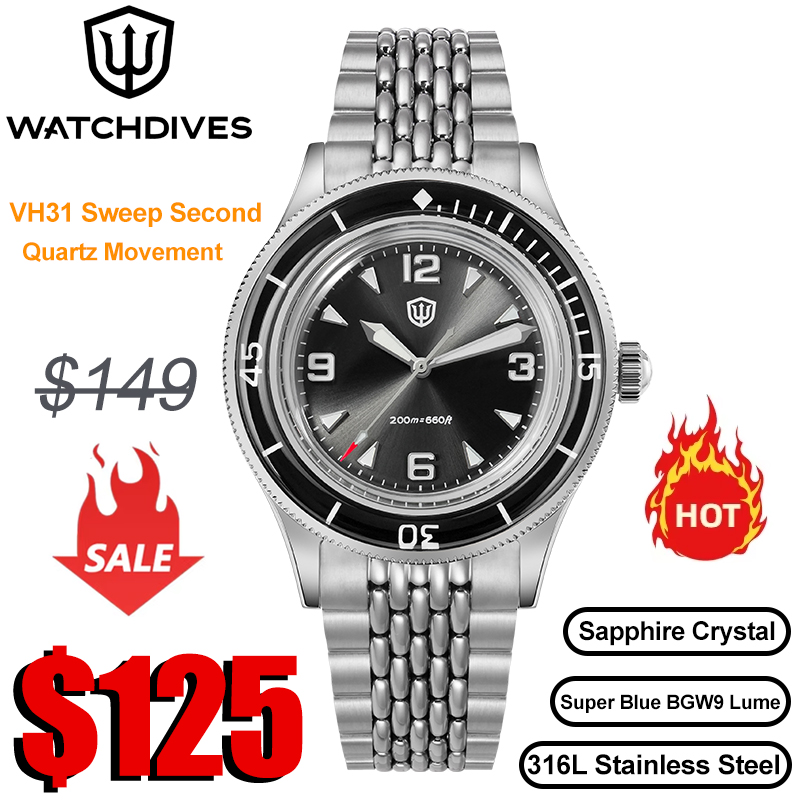 Watchdives WD50Q Watches VH31  - đánh giá và giá Vintage Watch Collecting